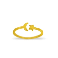 Anillo Luna Estrella -Alvent Tienda de ventas Anillo night sky