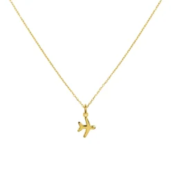 Collar Avión Mini -Alvent Tienda de ventas COLLAR AVION MINI ORO ESLABONE ALVENT