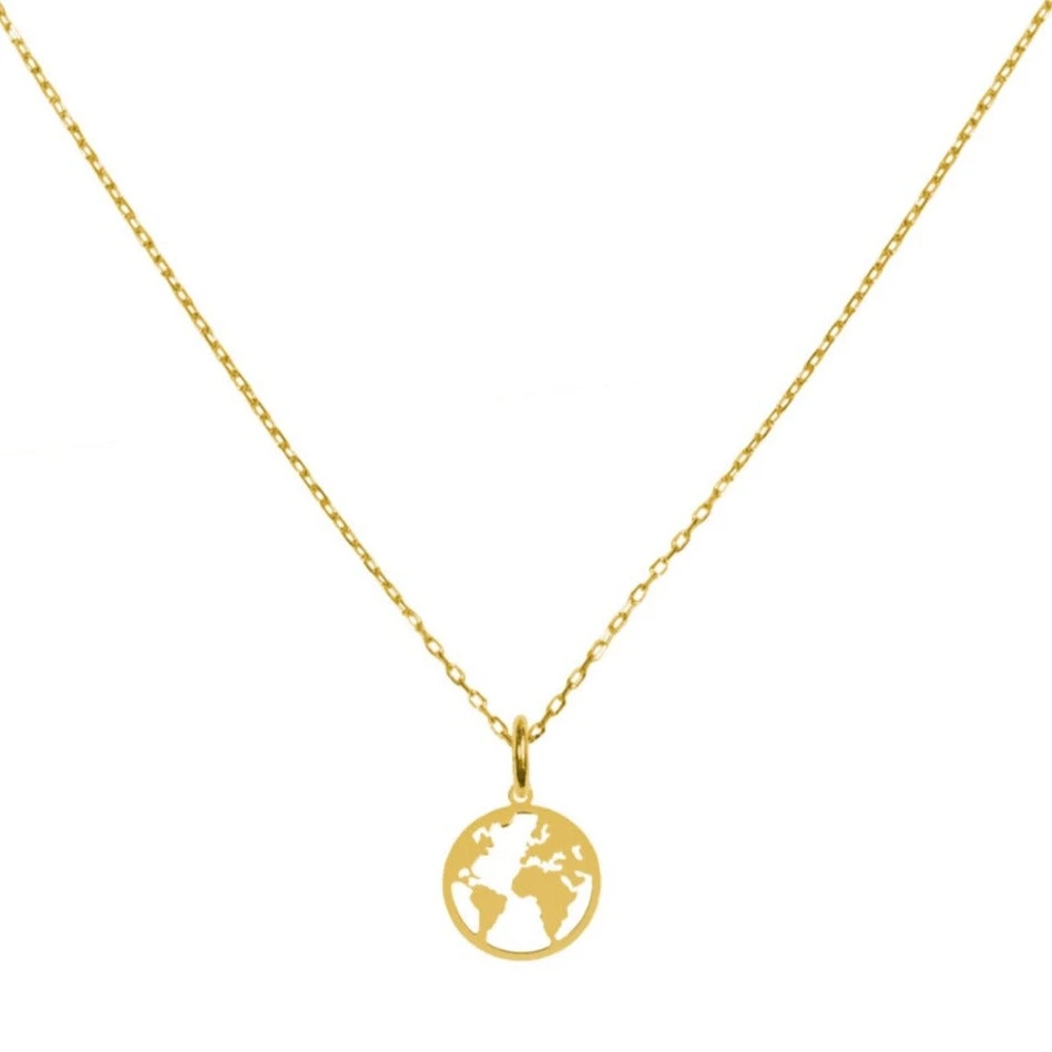 Collar Mapamundi · Plata 4 Collar Mapamundi · Plata - Imagen 4