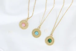 Collar Medallón Naturale · 3 Minerales -Alvent Tienda de ventas IMG 7620 scaled