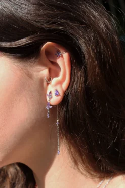 Ear Cuff Flor -Alvent Tienda de ventas earcuff flor lila scaled